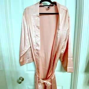 Rose Gold Silk Pajama Robe